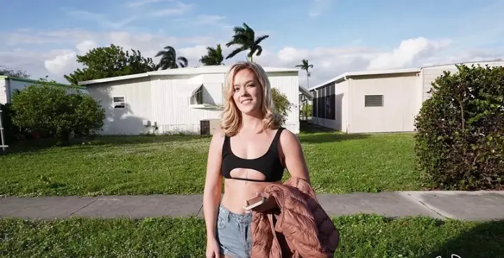 Madeline, after seeing Dayski's erection, gets wet, sucks his cock, and gets pounded until he cums on her face. — 12