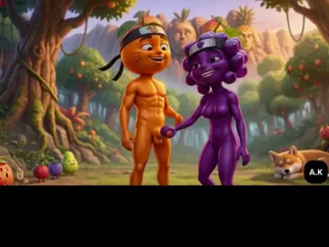 Ninja Laranja Fucks Uva Ninja in the Forest Near the Hidden Village Forbidden Forest Sex Ninja Laranja and Uva Ninja Near the Village Secret Forest
